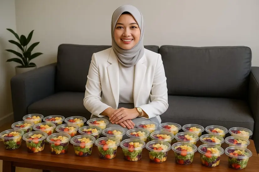 Nur Aeni Mantan Kasir Minimarket Raih Omzet 90 Juta per Bulan dari Salad Buah